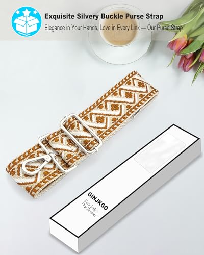 Image of Silvery Purse Straps Replacement Crossbody - Guitar Strap for Purse Crossbody