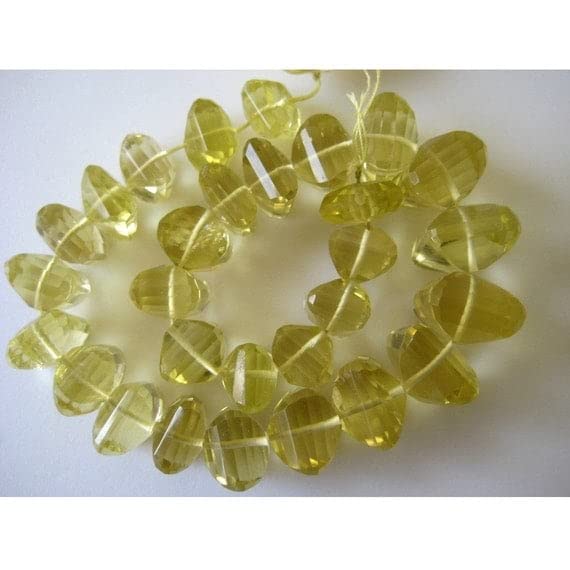 Quartz Citron facetté 12mm perles de luxe pour joaillerie