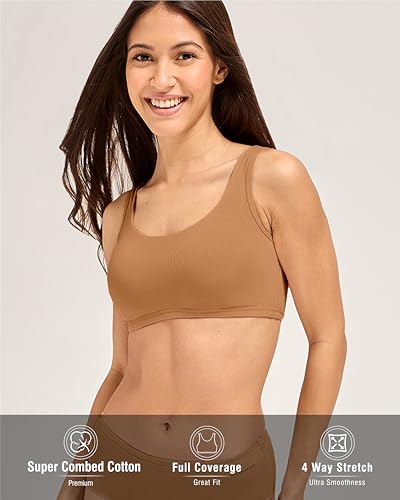 Image of URBAN ADVENTURE Cotton Full Coverage Everyday Beginner Bra for Women & Girls | Non-Wired, Non-Padded | Soft & Breathable Comfort