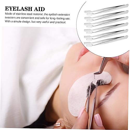 6pcs Precision Tweezers Flat Wide Tip Stamp Tweezers Stamps Documents Photo Development Collectibles, Silver, 11x0.7cm - Image 4