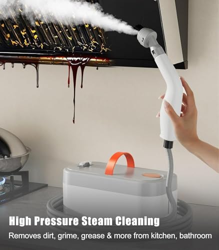 Image of SEAHELTON 10 in 1 Steam cleaner for home 1200W & 10s Heat up 750 ml Water tank Handheld for Deep Cleans Floor, Grout, Car, Carpet and chimney Grease window kitchen bathroom