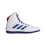 Adidas Men's Mat Wizard 4 Wrestling Shoe, White/Royal/Red, 9