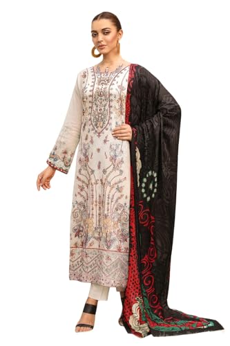 Image of SAMREEN TEXTILE Women's Cotton Floral Printed Unstitched Salwar Suit Dress Material With Dupatta