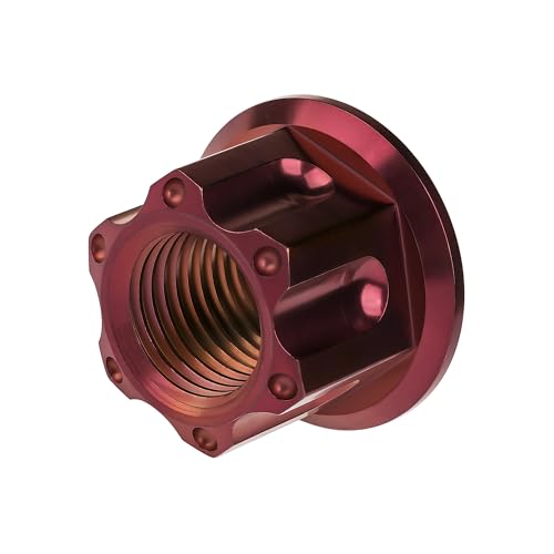 Image of Titanium M6 M8 M10 M12 M14 M16 Flange Bolt Nut Bicycle Motorcycle Rear Axle Car Modification Accessories Pack of 6 (M12 Pitch 1.25mm, Burgundy)