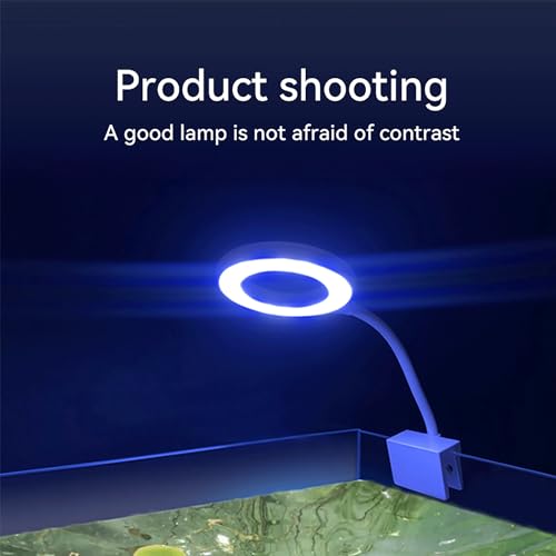 Image of 5-8 Gallon Fish Tank Clip On Aquarium Light with White Blue Red LEDs Small Aquarium Light, Full Spectrum Fish Tank Light with USB Port and 360 Degrees Flexible Rotate