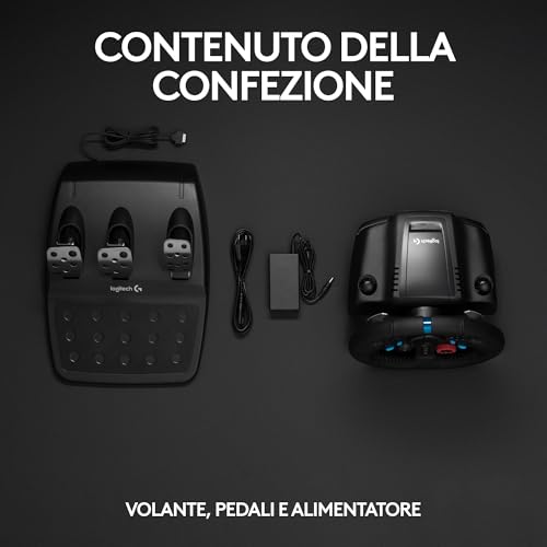G29 Driving Force volante da corsa e pedali, Spina di alimentazione britannica - Nero - Controller - Immagine 9