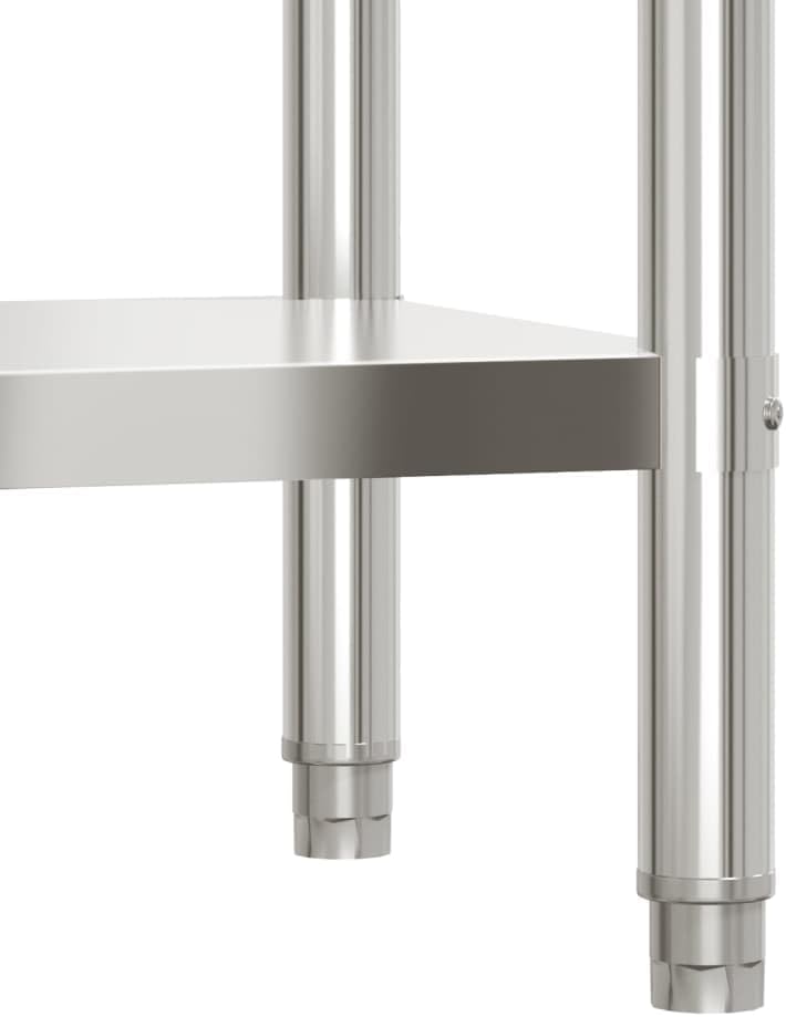YAFF Kitchen Work Table 43.3"x21.7"x33.5" Stainless Steel,Food Service-376465
