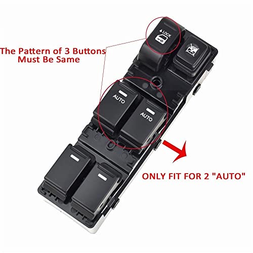 Bloquez les pannes de vitre : commande avant gauche KIA Sorento 93573-2P200 - 5