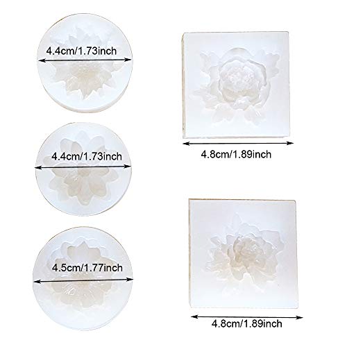 Mulukaya 5Pcs Flower Resin Silicone Molds Jewelry Making Tools Casting Molds For Diy Craft Keychain Necklace Earrings Project #TOP2
