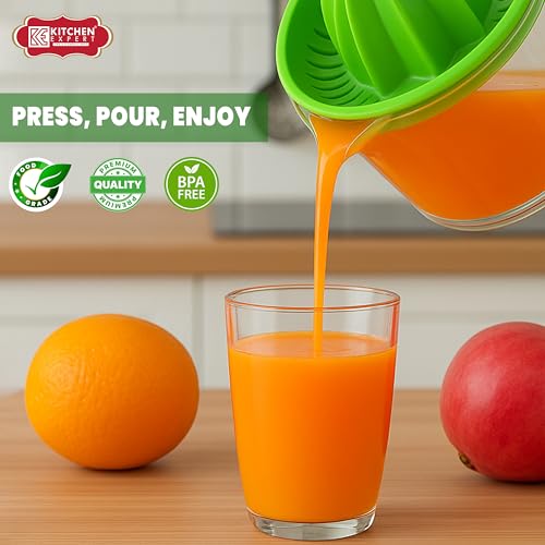 Image of Kitchen Expert Plastic Orange Juicer | Citrus Juicer Manual | 1Pc | Lemon /Fruit Squeezer | Hand Juicer for Mosambi | Orange Juice Maker Manual | Kitchen Tool