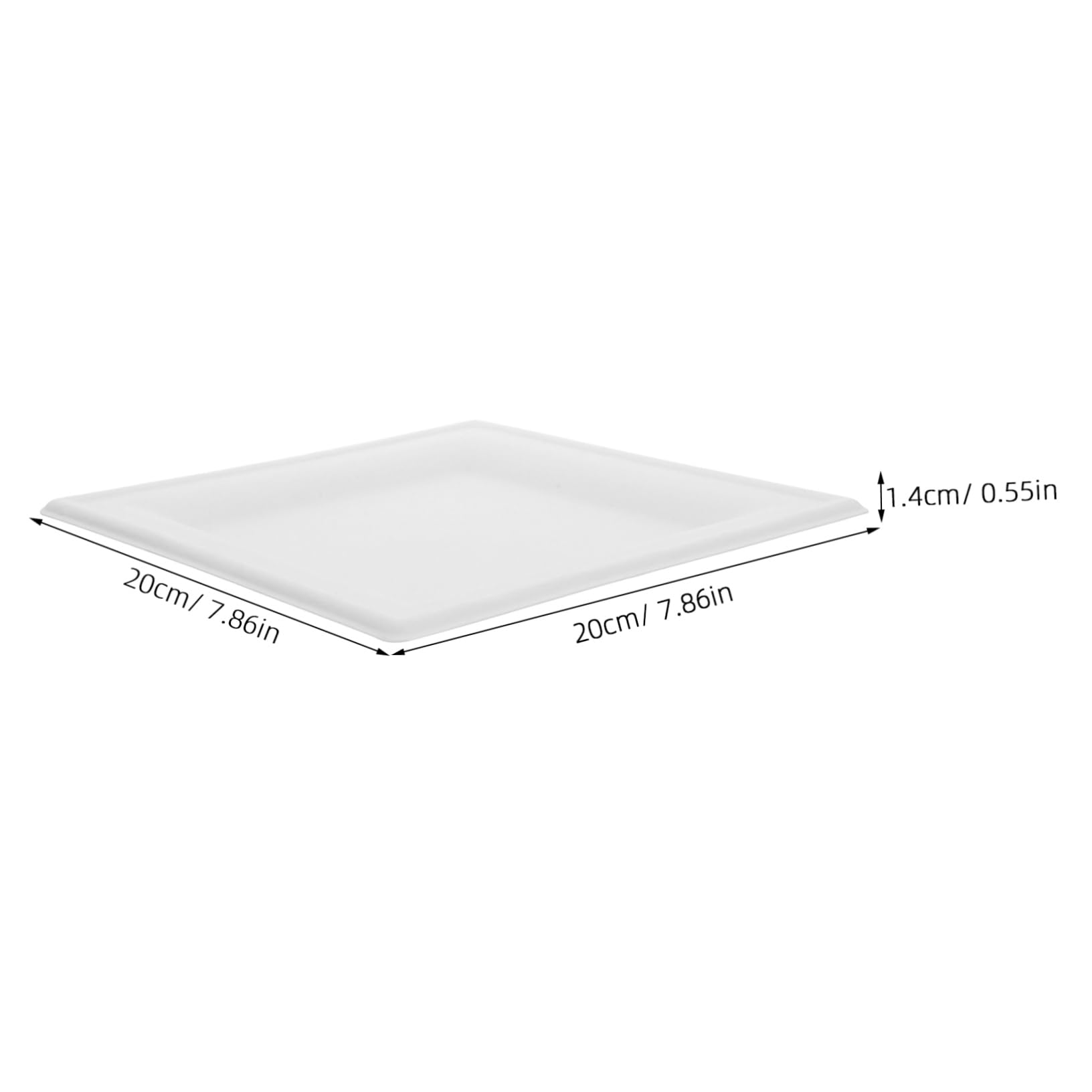 Platos de Papel Desechables 50 Piezas, Blanco, 8 Pulgadas