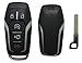 Smart Key Fob Shell Case Fit for Ford Fusion Mustang Explorer Edge 5 Buttons Keyless Entry Remote Key Fob Cover Housing