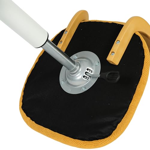 FurnitureR Kompakter Klassenstuhl, ergonomischer Sitz für Schule, Rückenlehne aus atmungsaktivem Netzgewebe, höhenverstellbar, Zeichenzimmerstuhl für Kinder, leicht zu bewegen, 360 °, Gelb