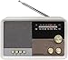 Crosley CR3036D-WS Tribute Vintage AM/FM Bluetooth Radio, White Sand
