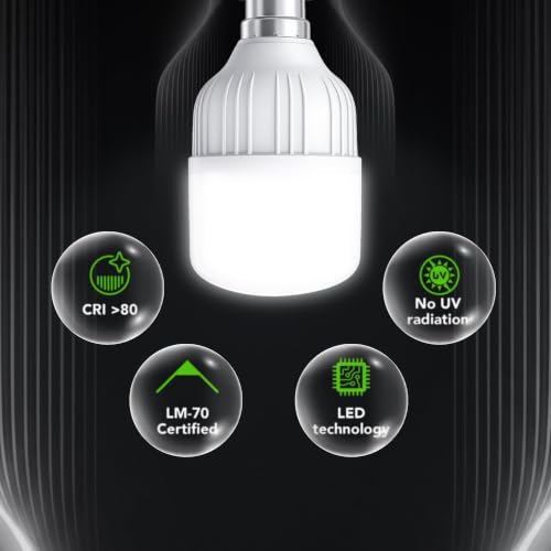 Image of LEDURE 20W LED Bulb|High Wattage B22 Base Bulb|BIS Approved|CoolWhite,Pack-2