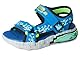 Skechers Babyjungen Mega-Splash 4K Flache Sandale, Blue/Lime