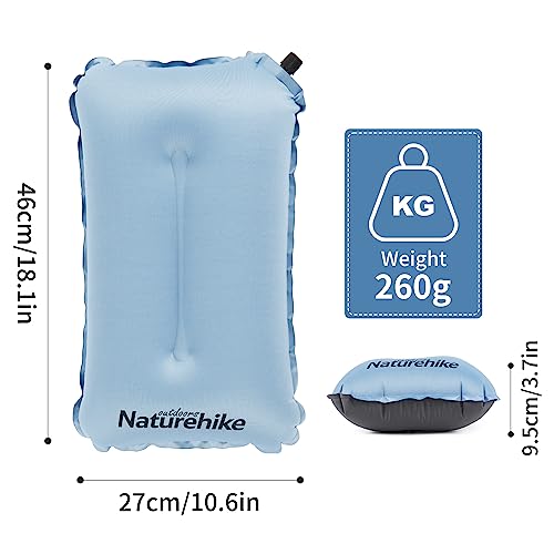 Naturehike Portable Automatic Inflatable Camping Pillow with Storage Bag Inflate Quickly For Neck and Waist Support Ergonomic Travel Pillow Suitable for Camping/Traveling/Hiking/Backpacking - Image 2
