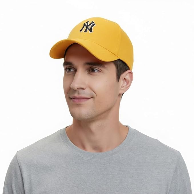 Baseball Cap for Men & Women | Unisex Adjustable Breathable Cotton Sports Cap with Stylish NY Style Embroidery | Premium Sun Protection Summer Hat for Outdoor Sports, Travel & Gym-image-12