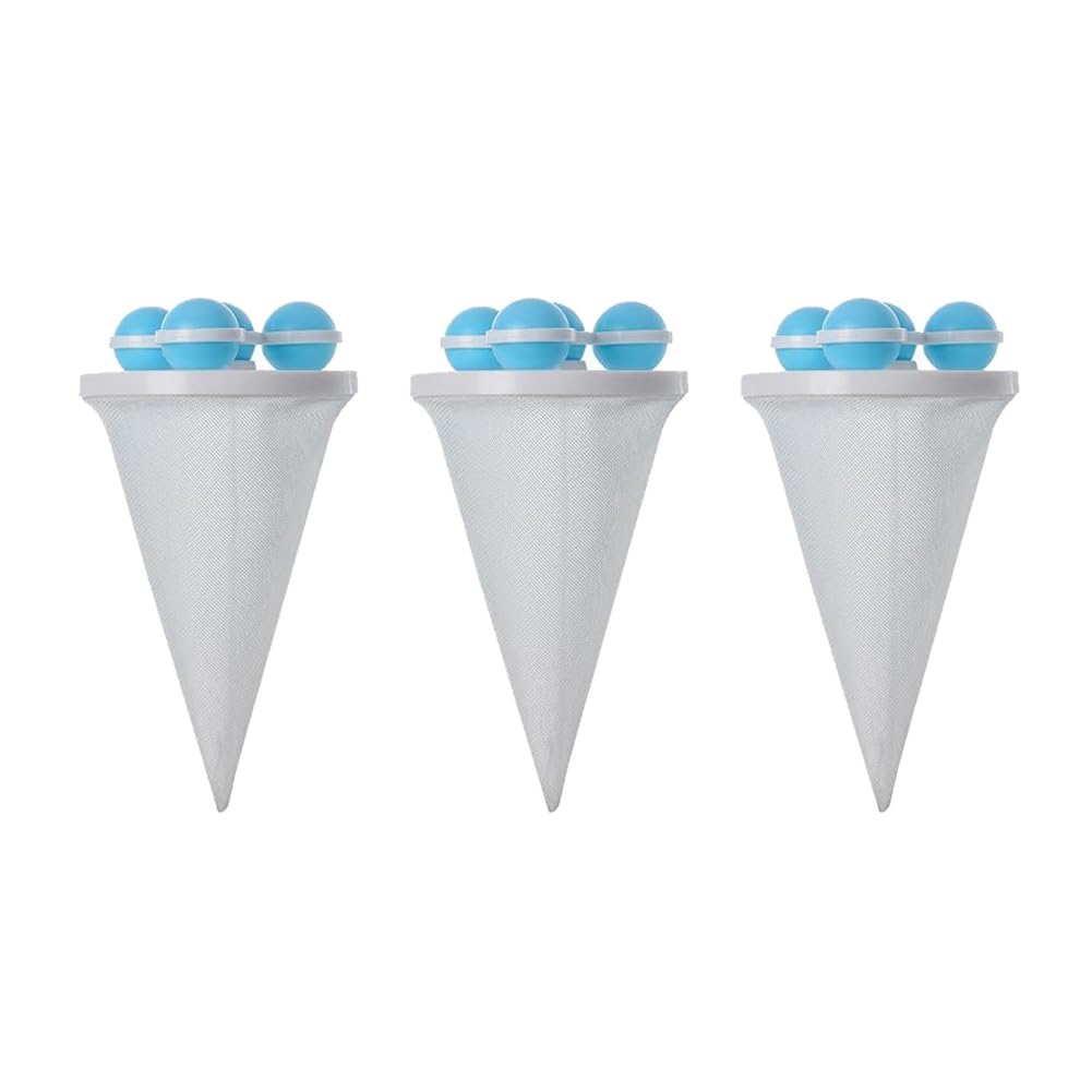 Losueeun Pack of 3 Reusable Hair Filter Cleaner for Laundry, Mesh Lint Filter for Washing Machine, Lint Catcher for Pet Household A