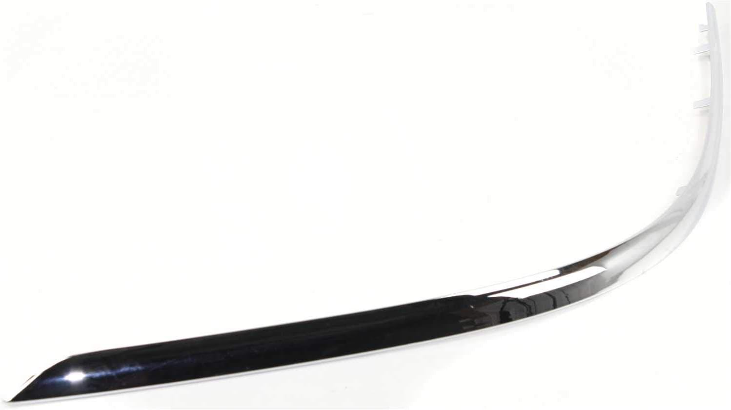 Evan-Fischer Bumper Trim Molding compatible with Lincoln Lincoln Town Car 03-11 Front LH Plastic Chrome Left Side
