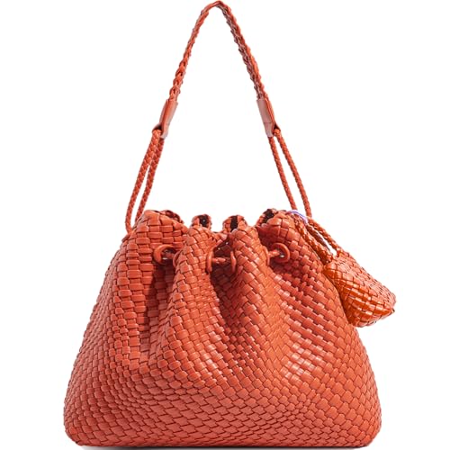 Bolso tejido JINMANXUE para mujer, hobo playero ligero miniatura 1
