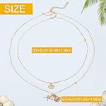 2pcs Shell Necklaces, Shiny Charming Beach Jewelry for Women Adjustable Multi-Layer Seashell Necklace with Pearls Match All Outfits Boho Summer Necklaces for Birthday Wedding Party Engagement