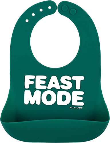 Image of Bella Tunno Wonder Bib - Adjustable Silicone Baby Bibs for Girls & Boys, Durable and Waterproof BPA Free Silicone, Feast Mode