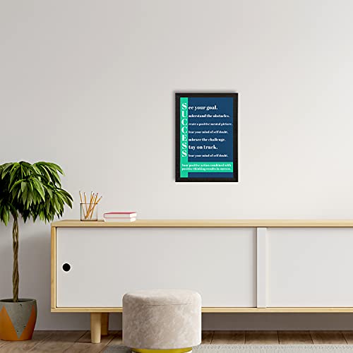 Image of eCraftIndia inchSuccess Motivational Quote Painting Digital Printed Wall Art For Office, Home, Study Room, Gym, School, College, Institute, Classroom Decor - Great Gift For Students And Entrepreneurs