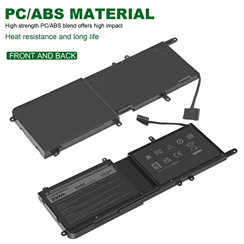 Image of 9NJM1 Battery Replacement for Dell Alienware 17 R4 R5 15 R3 R4 Alienware 15 2018 ALW17C-D1758 P31E P31E001 P31E002 P69F P69F001 P69F002, HF250 0HF250 0MG2YH 9NJMI 44T2R MG2YH 01D82 546FF HF25D 0546FF