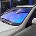 ASENDIWAY Chameleon Window Tint Film for Cars, Car Window Tint Dark Blue Solar Protection Film Scratch Resistant 65% VLT Windshield Sun Shade Heat & UV Block