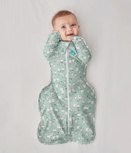 Image of Love to Dream Swaddle UP, Baby Sleep Sack,Self-Soothing Swaddles for Newborns,Improves Sleep,Snug Fit Helps Calm Startle Reflex,New Born Essentials for Baby,1.0 TOG,Newborn 5-8.5lbs, Chicken Run Olive