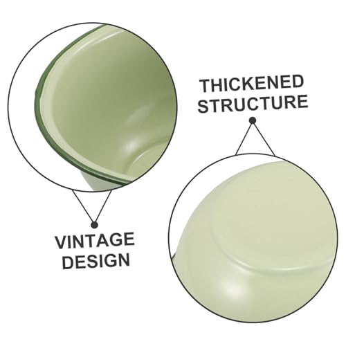 Tazón vintage de esmalte verde claro 1000ml miniatura 3