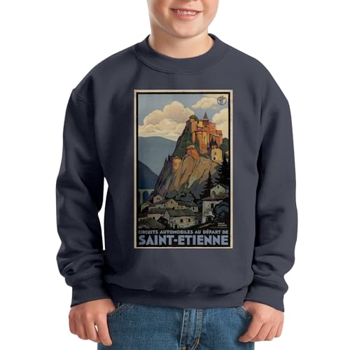 Sweatshirt enfant Saint-Etienne automobile affiche vintage