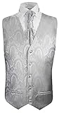 wilvorst plastron silber Elegante Weste für Bräutigam, passend zu fast jedem Hochzeitsanzug