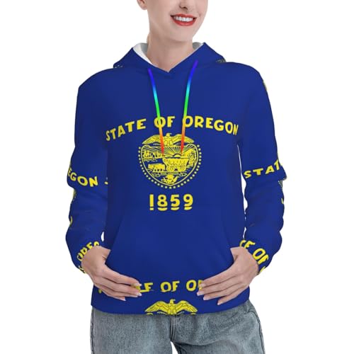Sweat à capuche femme Oregon hoodie d'hiver chaud et confortable avec grande poche ventrale