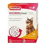 Beaphar - WORMclear® Tablets for Cats - 2 Tablet Pack - Kills All Common UK Intestinal Worms (Roundworms & Tapeworms) Vet Strength Worm Treatment - Meaty-Flavoured - For Cats Over 6 Weeks Old & 1kg