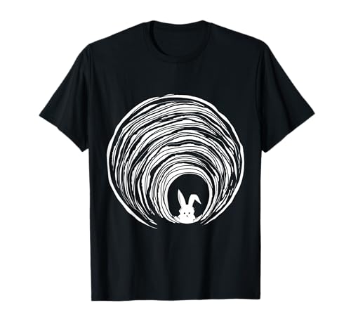 Conspiracy Theories Spiral Down Vortex Hole With Rabbit T-Shirt