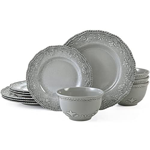 TP 12-Piece Melamine Dinnerware Set
