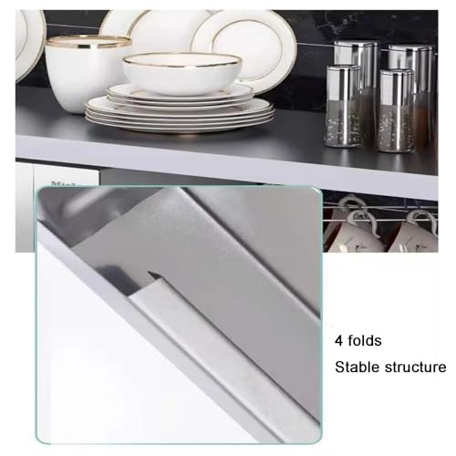 Scaffale regolabile in acciaio inox multiuso per lavanderia, cucina e bagno, unità durevole 30 x 30 x 80 cm