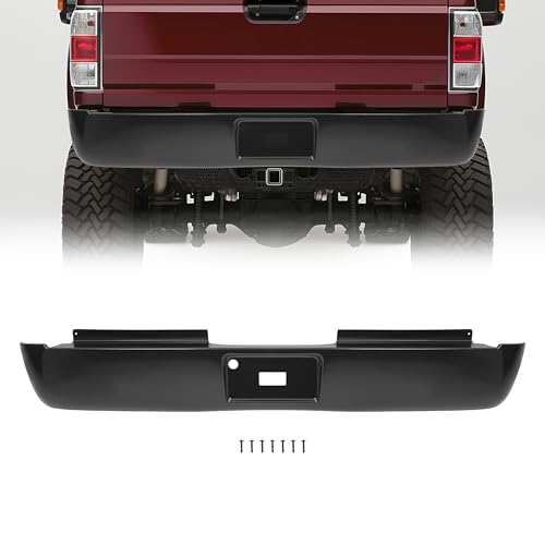 HECASA Rear Roll Pan Compatible with 2008-2016 Ford F-250 F-350 Super Duty Truck Rear Bumper Rollpan Steel Electrophoresis Black