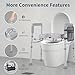 Toilet Seat Riser for Seniors, Raised Toilet Seat with Handles,Adjustable Height & Width, 400lb Raised Toilet Seat with Handles for Elderly, Handicap, Elevated, Pregnant, Fit Any Toilet