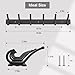 Infixtree 2 Pack Coat Rack Wall Mount, All Metal Wall Hooks for Hanging, Wall Hat Rack with 6 Dual Hooks, Black Coat Hooks for Hat Towel Purse Backpack Baseball Cap