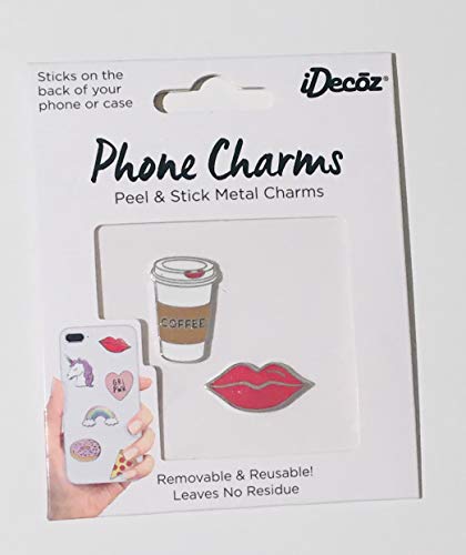 iDecoz Pack of 2 Phone Charms are Peel-and-Stick Charms You can use to Personalize Your Phone or case. Add Some Charm to Your Phone or case! (Coffee Pack)