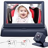 Baby Car Mirror with 4.3'' HD Night Vision Function Display, Safety Car Seat Camera with Wide Crystal Clear View, Easily Observe The Baby’s Move(Not USB)