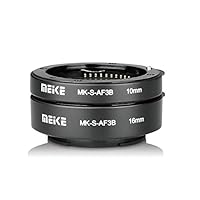 Meike MK-S-AF3B Kunststoff Auto Focus Macro Extension Tube Autofokus Adapter Ring 10 mm 16 mm für Sony ohne Spiegel a7 a7m2 nex3 mex5 nex6 nex7 a5000 a6000 a6300 a6500 a9 usw kamera