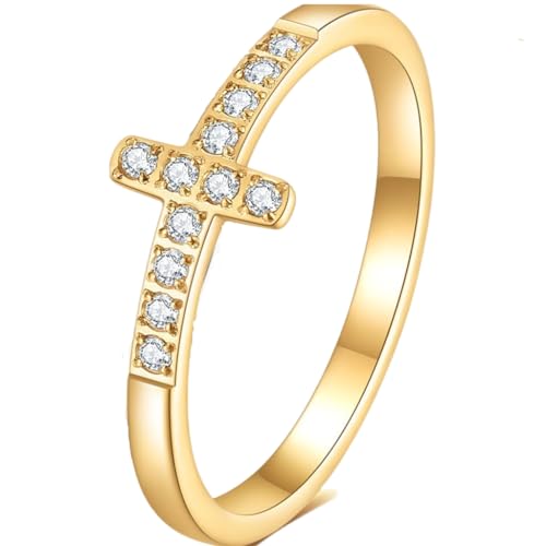 Jude Jewelers Stainless Steel Sideways Cross Christian Cross Eternity Wedding Band Ring