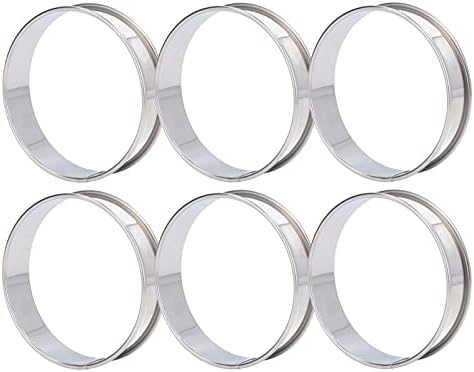 Crumpet Rings, Double Roll Design, Stainless Steel, Easy Demoulding, Home Food Making Tool for Baking Enthusiasts