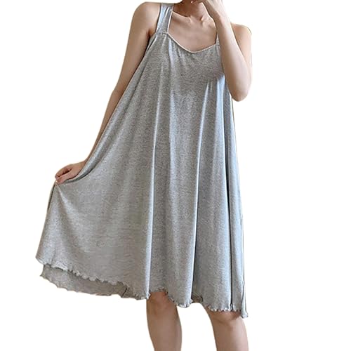 Laquieio Camisones Mujer Verano Sexy Suave y Ligero Tallas Grandes Tirantes Ajustable Satín Ropa Camisole Ropa Dormir CóModo-1