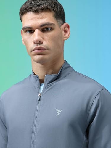 Image of TECHNOSPORT Men's Solid Polyester Techno Lite Jacket With SPF50+ And Microbial Properties