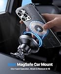 Andobil pour MagSafe Support de voiture [Aimant le plus fort] Support de téléphone magnétique pour l'évent de voiture 360 Support de téléphone magnétique réglable pour voiture pour iPhone 17 Pro Max 16 15 14 13 Plus Mini (Fibre de carbone)